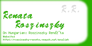 renata roszinszky business card